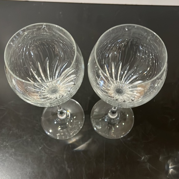 Gorham Romantique Crystal Wine Goblets Set of 2 Excellent Condition - Picture 4 of 6